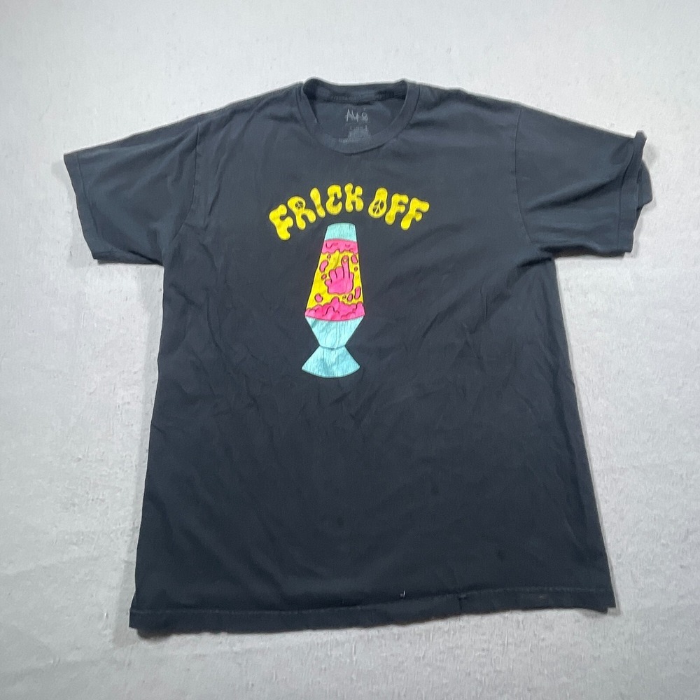 Alab Frick Off Lava Lamp T Shirt Men Large Regular Fit Black Graphic Skater